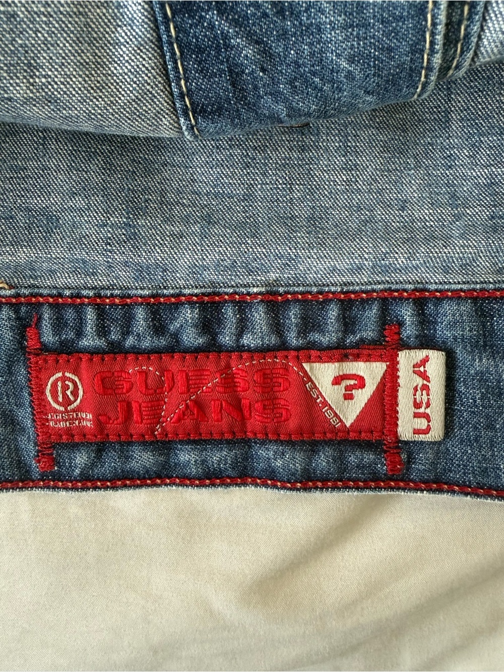Vintage 00s Guess Denim Jean Jacket Made in USA Small Y2K Streetwear Made in USA - Picture 6 of 13
